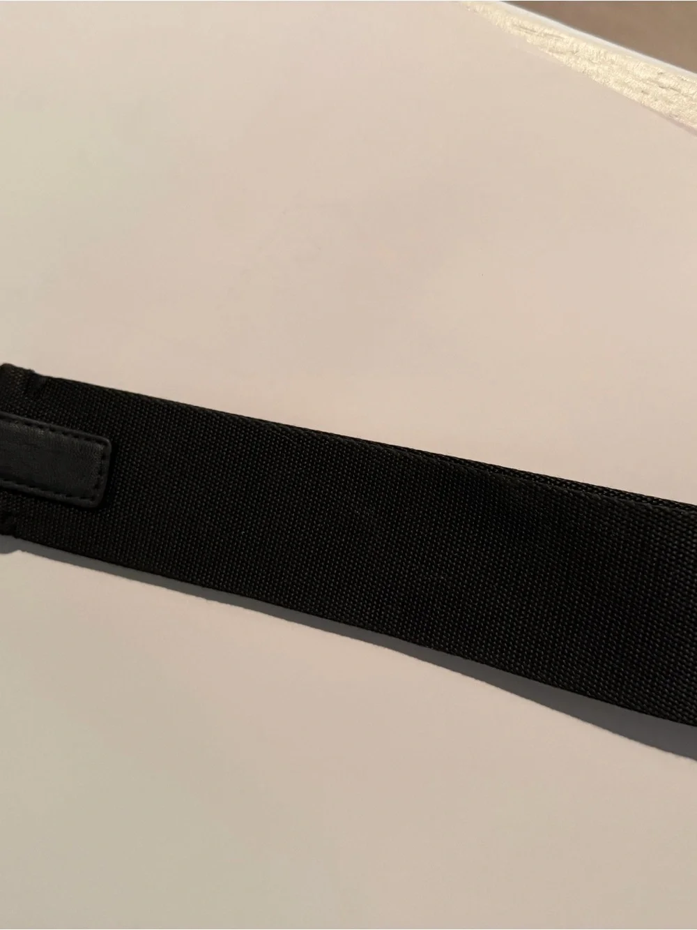 lululemon athletica Black Embossed Logo Strap Keychain